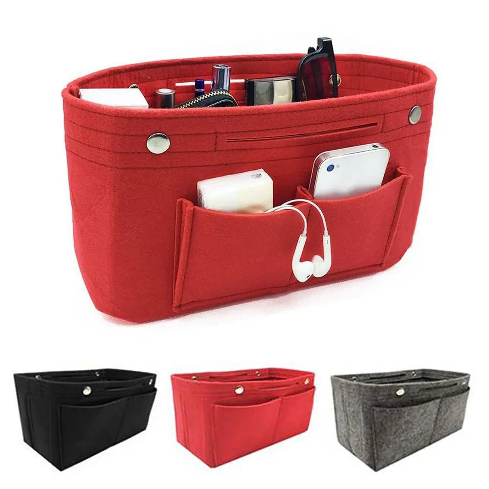 Soft Pouch Organizer Handbag Insert Bag Felt Insert Bag Purse Liner Inner Bag Quake