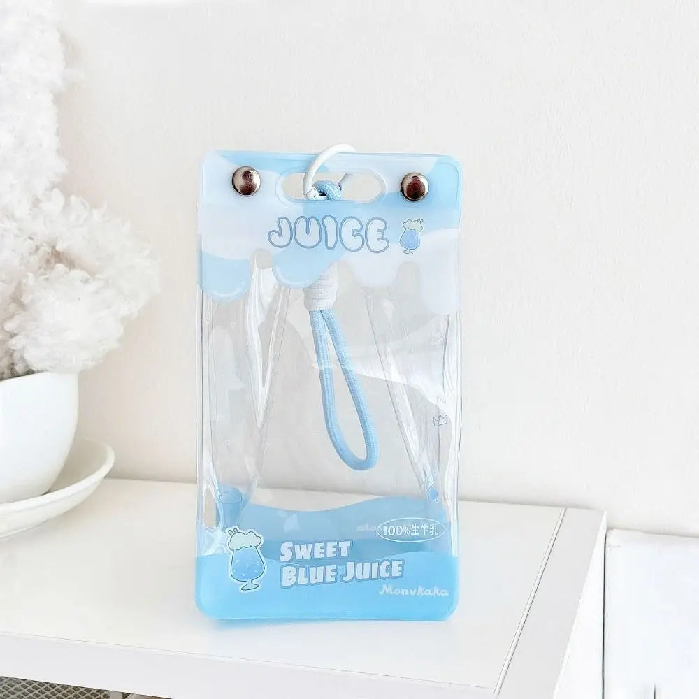 New Transparent Data Cable Storage Bag Dustproof PVC Dolls Storage Pouch Colorful Gift Dolls Outdoor Bag for 13cm Dolls Quake