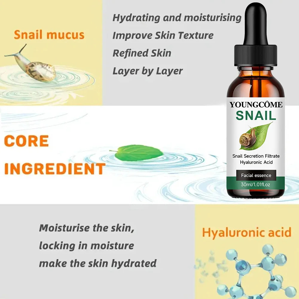 Snail Collagen Face Serum Skin Care Anti-aging Wrinkle Moisturizing Whitening Firming Skin Essence Shrink Pores Quake
