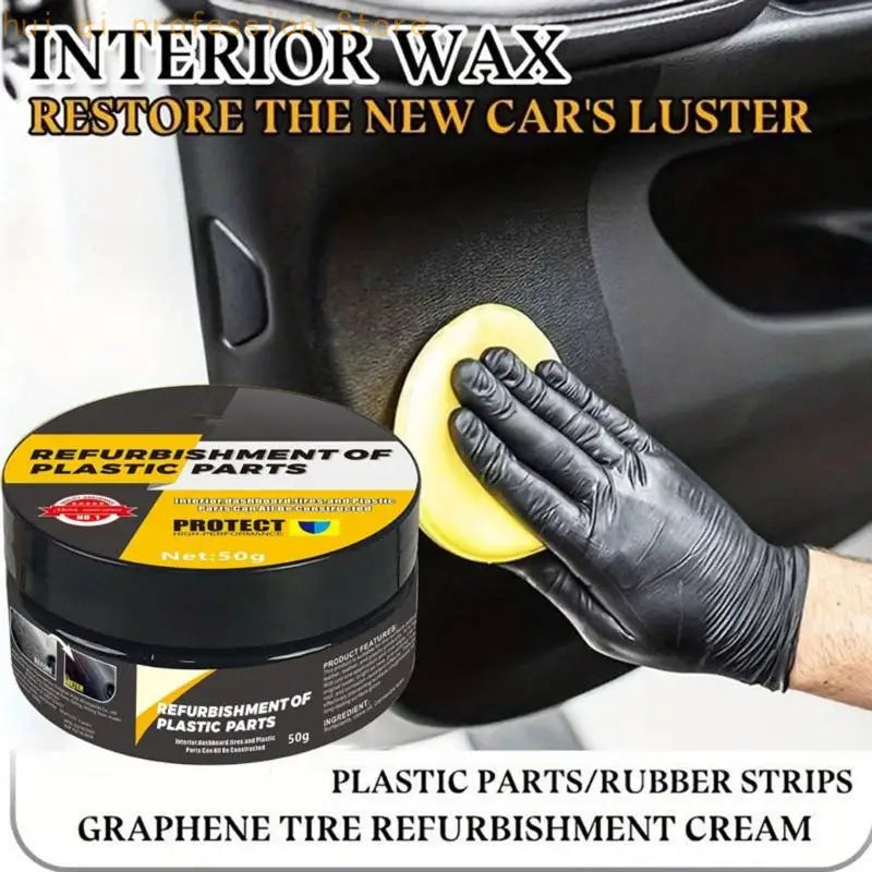 50G/70G Car Plastic Plating Refurbishing Agent Vehicle Polishing Coating for Auto Plastic Part Coating Agent with Sponge H8WE Quake