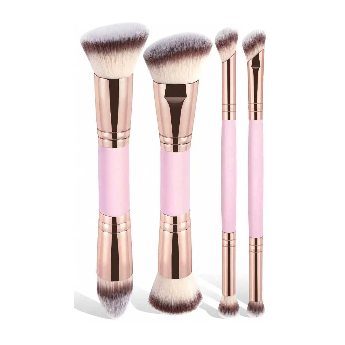 4pcs Basic Makeup Brushes Set With Box Dual-ended Foundations Powder Blush Details for Eyeshadow Brushes Beginner Travel Quake