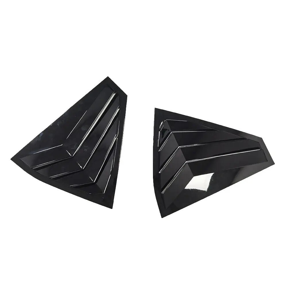 For Skoda Fabia 2015-2020 Car Rear Louver Window Side Shutter Cover Trim Sticker Vent Scoop ABS Carbon Fiber Black Accessories Quake