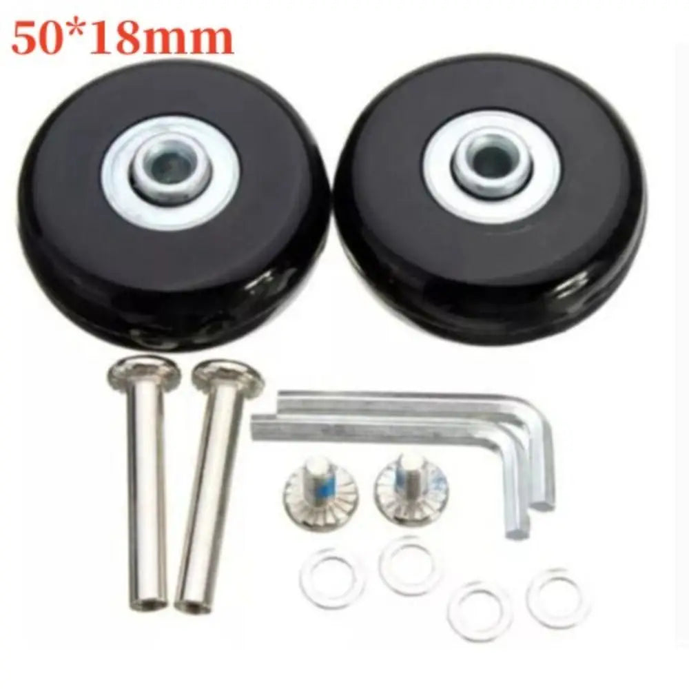 57-59MM Durable Silent Dia40mm/50mm/60mm Casters Repair Travel Luggage Wheels Suitcase Parts Axles Axles Repair Kit Quake 50-18mm-2pcs