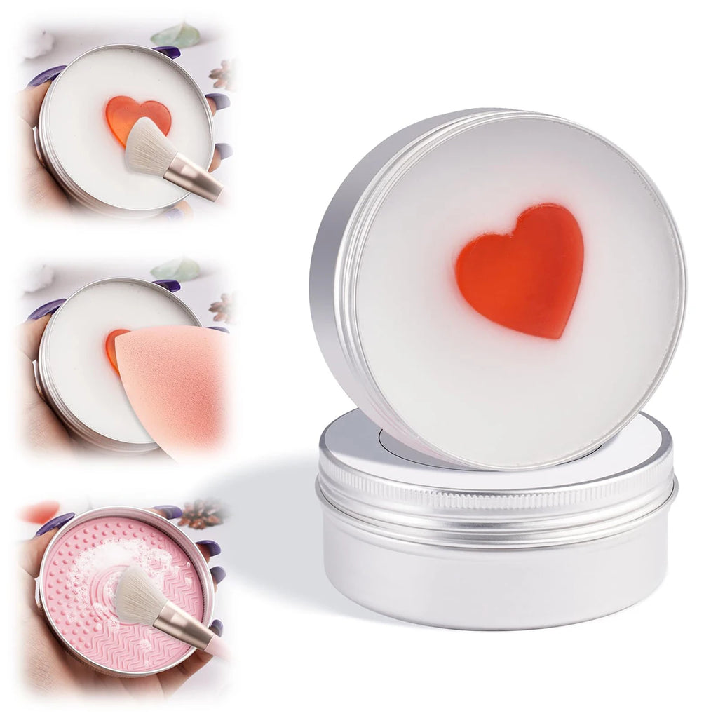 Makeup Brush Cleaner Soap with Silicone Mat, Deeply Cleans Waterproof Makeup for Synthetic & Natural Makeup Brushes & Sponges Quake