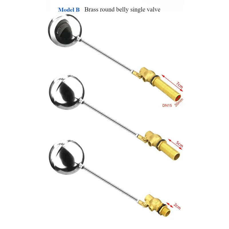 Good Quality Stainless Steel Male Thread Floating Adjustable Brass Ball Float Valve for Water Tank Pump Quake