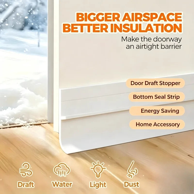 1PC Under Door Draft Stopper Sound Insulation Seal Strip Block Air Leakage Door Gap Baffle for Bedroom Door Bottom Wind Proof Quake