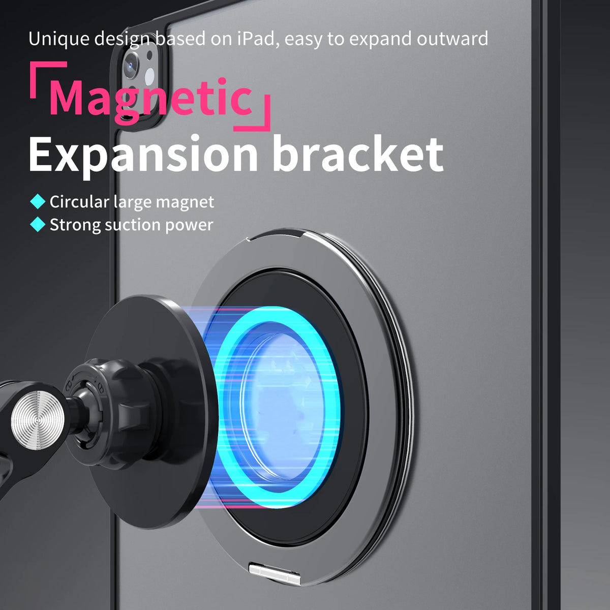 360° Rotating Magnetic Holder Mount for All Tablets Universal Metal Bracket Stand Durable 360 Rotation Tablet Accessories Quake