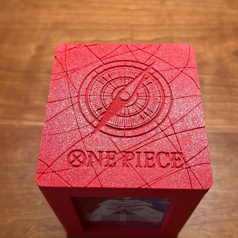 New One Piece Red Haired Shanks Deck Box 3D Printed Eco Resin Embossed Card Storage Box Lifting Tray Desktop Decor Anime Gift Quake