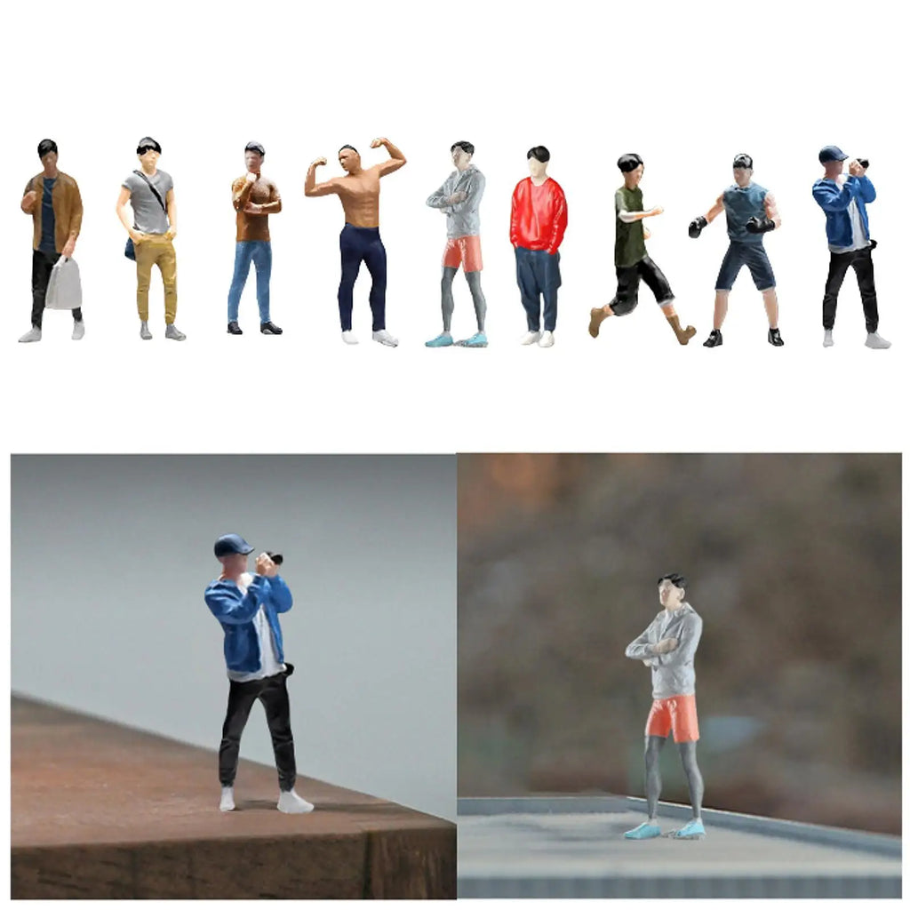 Mini Figure Model Birthday Gift Centerpiece Collectible Resin Ornament Artwork 1:64 Realistic Statue for Shelf Office Tea Room Quake