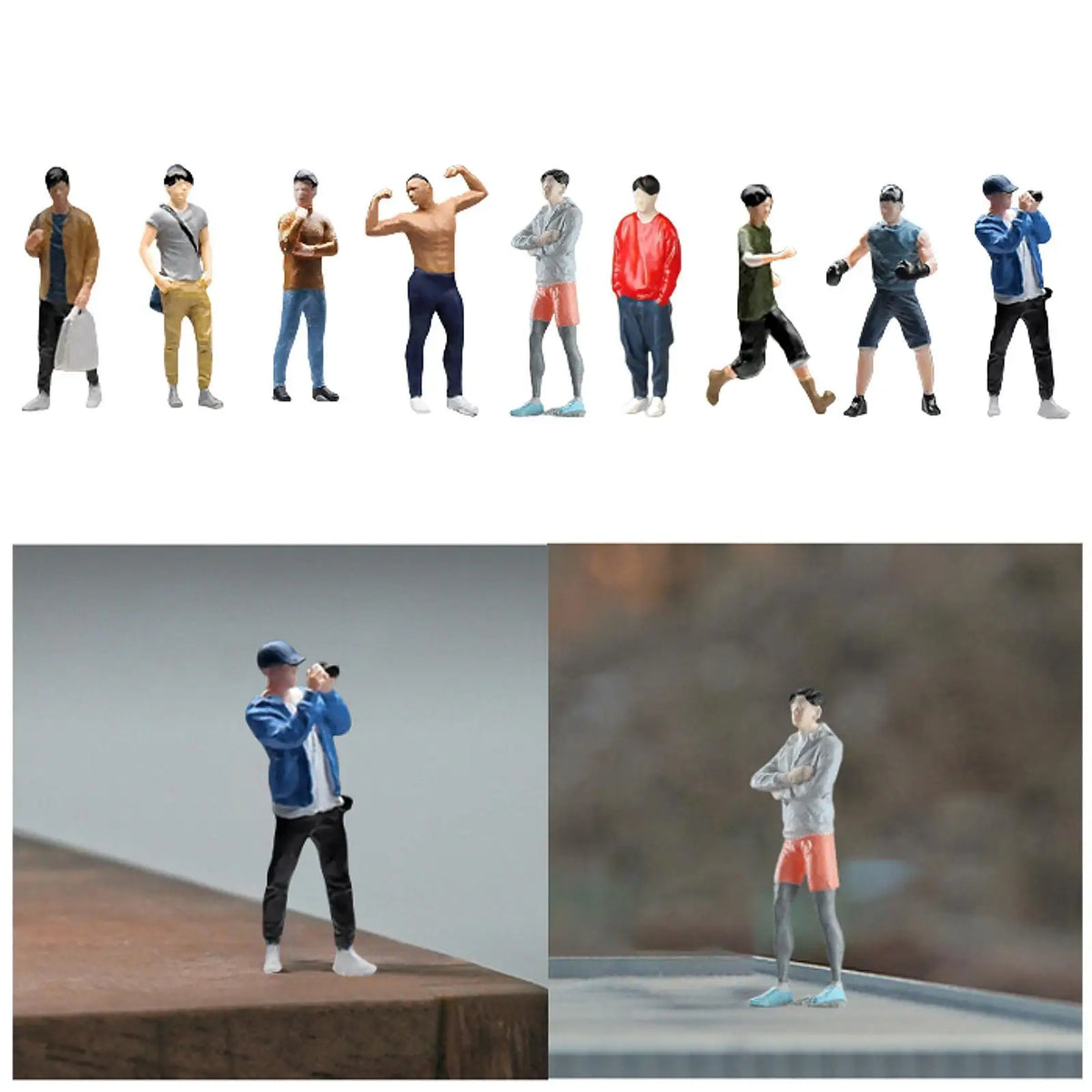 Mini Figure Model Birthday Gift Centerpiece Collectible Resin Ornament Artwork 1:64 Realistic Statue for Shelf Office Tea Room Quake