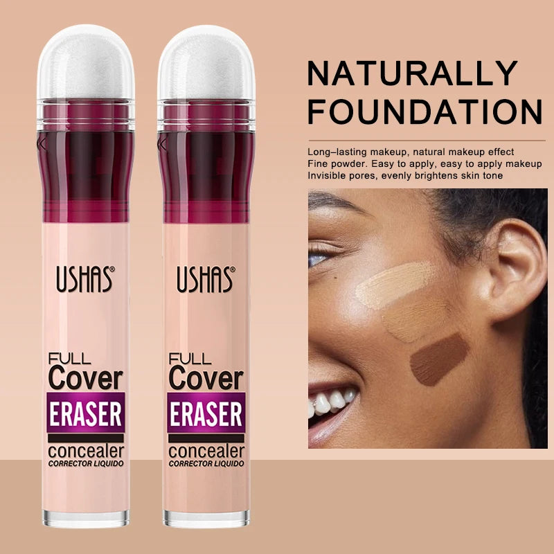 Sponge Head Concealer for Dark Circles, Tears, Freckles, Acne, Dark Circles, Pigmentation and Blemishes, Creating Natural Skin Quake