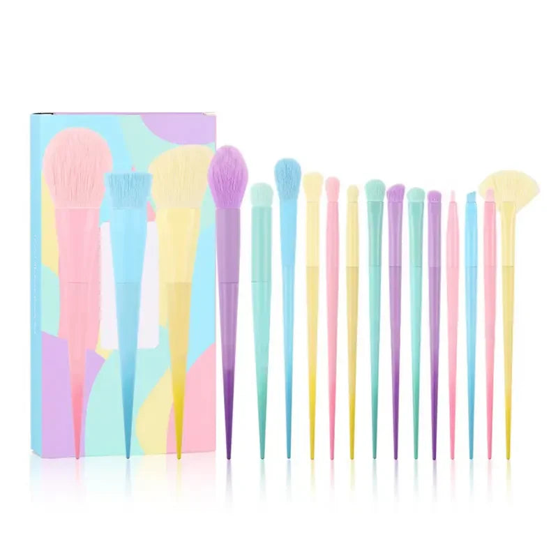 17 Color Multi-Color Makeup Brushes Macaron Color Brushes Eyeshadow Foundation Makeup Brush Set Colorful Makeup Tools Full Set Quake 1 Set