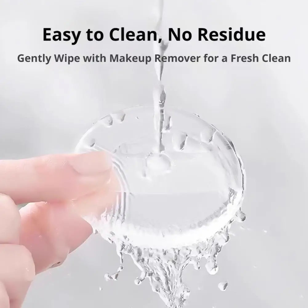 Transparent Silicone Puff Makeup Beauty Blender Easy to Clean, Silicone Makeup Applicator, Elastic Cosmetic Tool for Women Girls Quake
