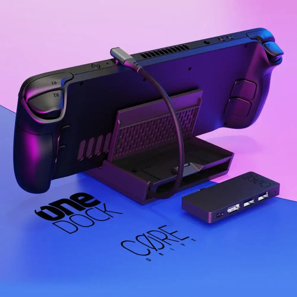 Modular Dock for Steam Deck OLED ROG Ally X XBOX Portable Base USB C Hub with 2.5mm Case Compatible Connector Extension Dock Quake