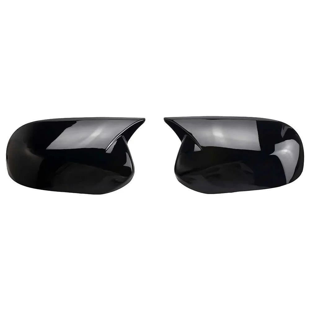 For Subaru Outback 2010-2013 Car Sticker Rearview Side Mirror Cover Wing Cap Exterior Door Rear View Case Trim Carbon Fiber ABS Quake Gloss Black