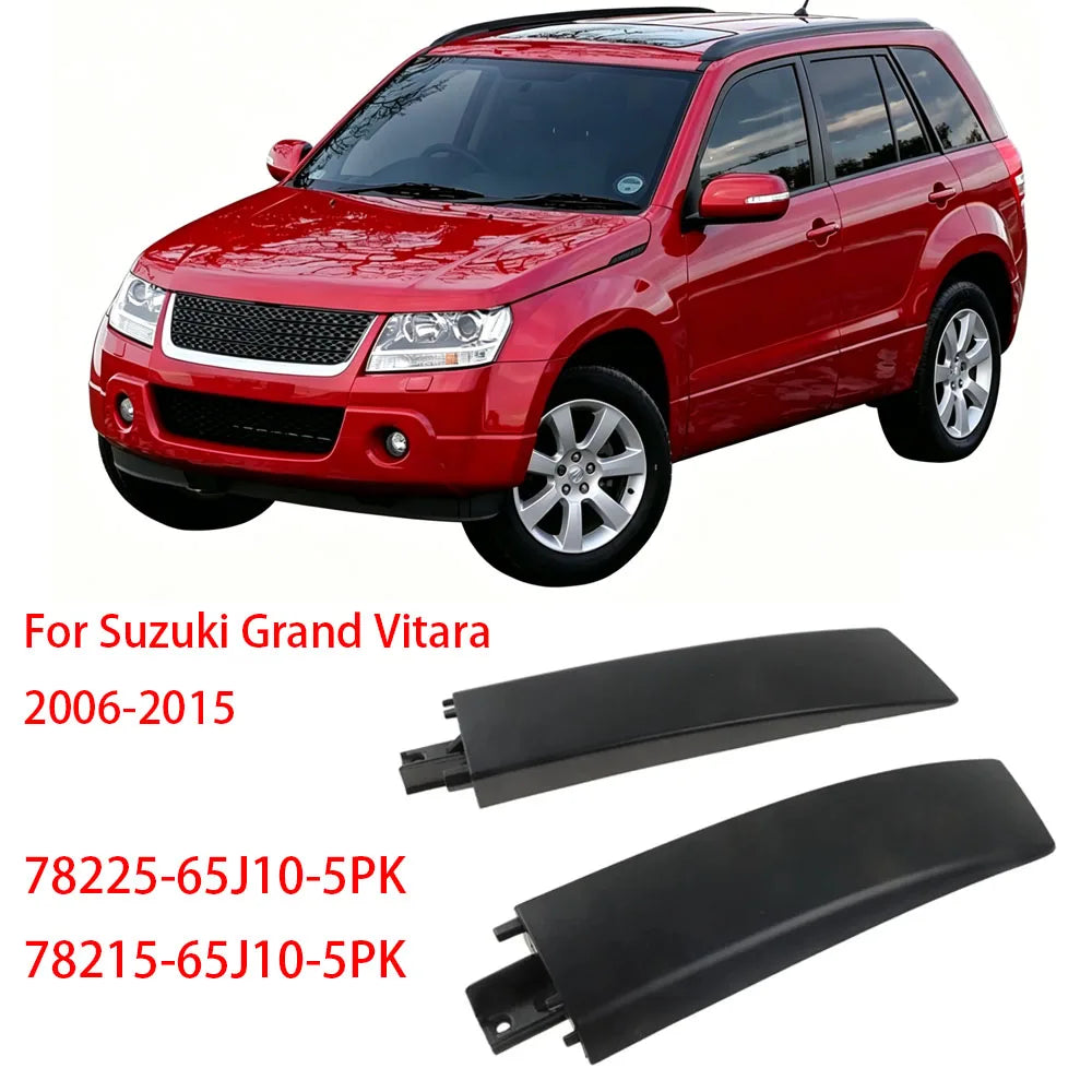 For Suzuki Grand Vitara 2006-2015 1 Pair Car Roof Rack Rail Front End Cap L&R Side Plastic Black 78225-65J10-5PK 78215-65J10-5PK Quake Default Title