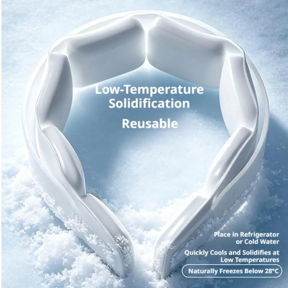 New Summer PCM Ice Neck Ring Hanging Cooling Collar Outdoor Portable Heat Relief TPU Soft Long Lasting Cool Essential Quake