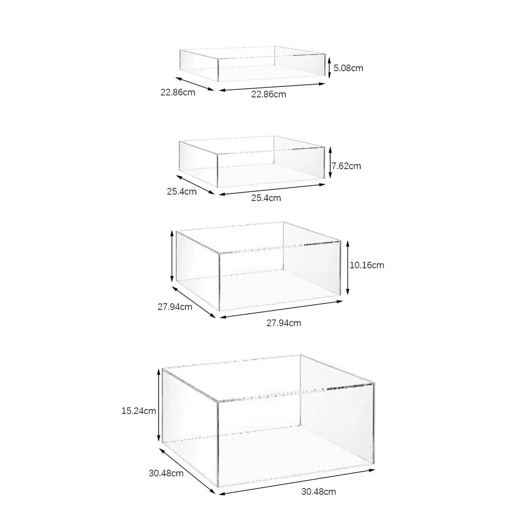 4 Pieces Acrylic Display Stand Server Dessert Holder Cake Display Riser for Perfume Pastry Birthdays Baby Showers Lipstick Quake