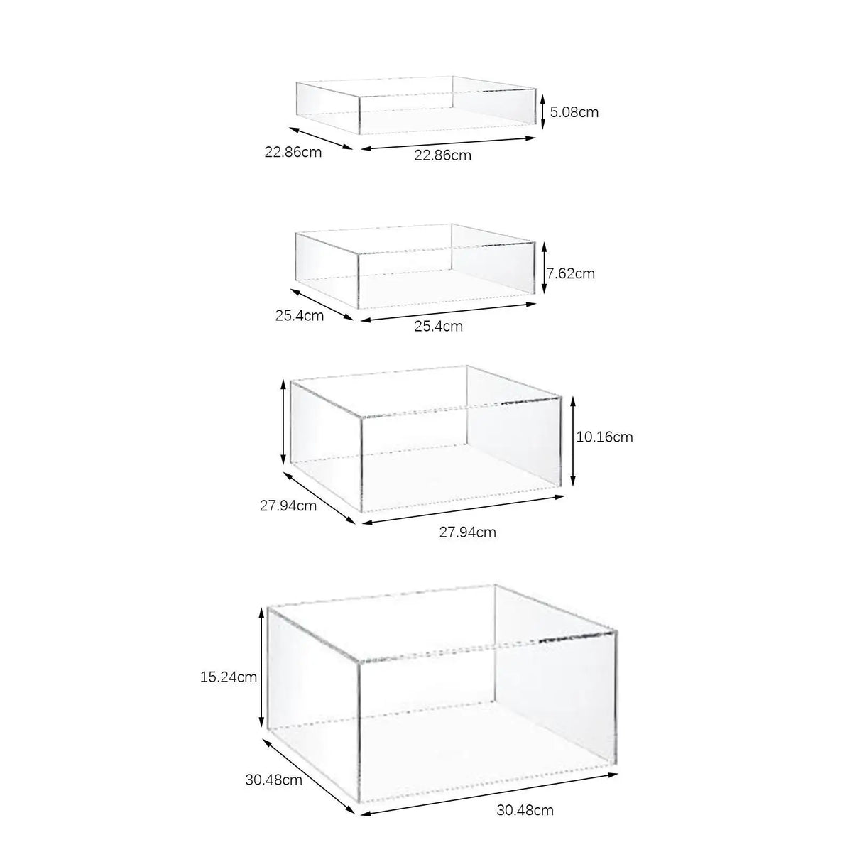 4 Pieces Acrylic Display Stand Server Dessert Holder Cake Display Riser for Perfume Pastry Birthdays Baby Showers Lipstick Quake