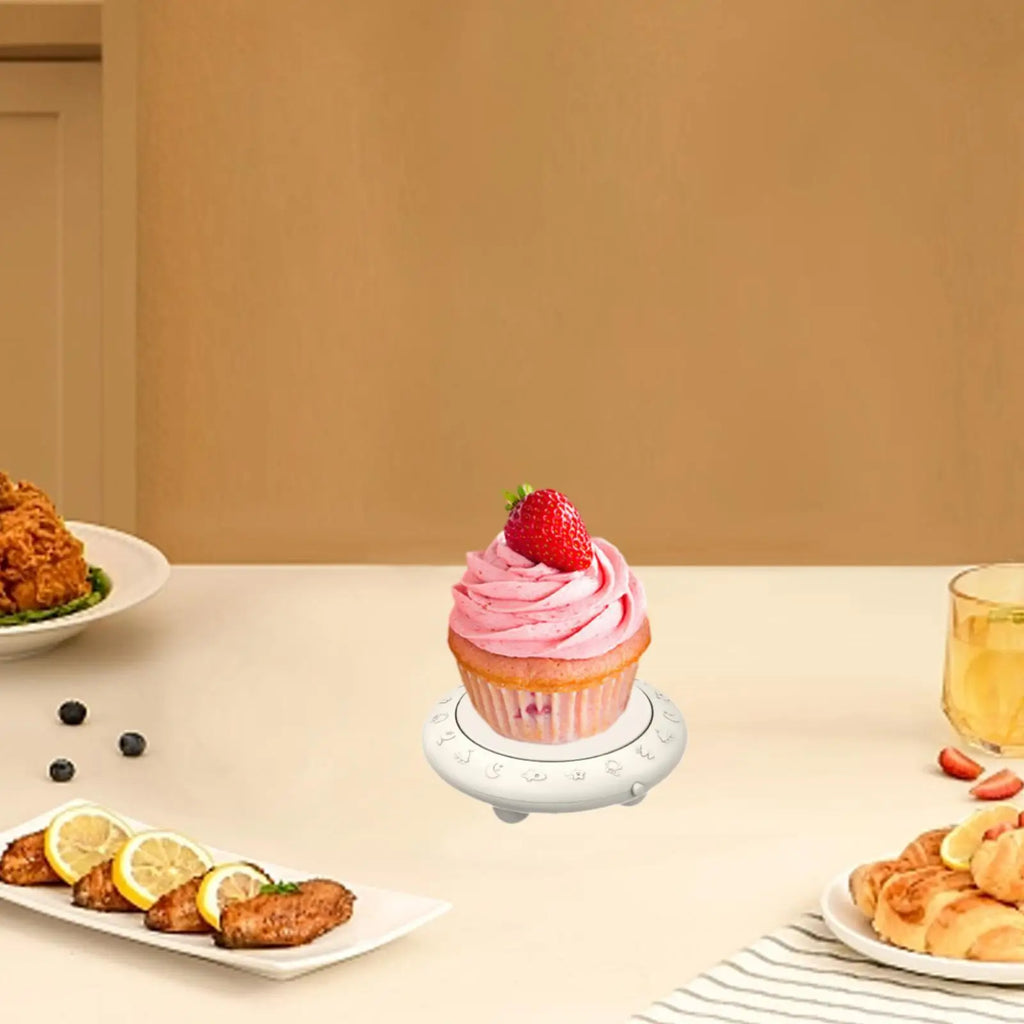 Cookie Cupcake Holder Supplies Pastries Dessert Display Automatic Rotating Plates for Kitchen Banquet Festival Parties Sushi Quake