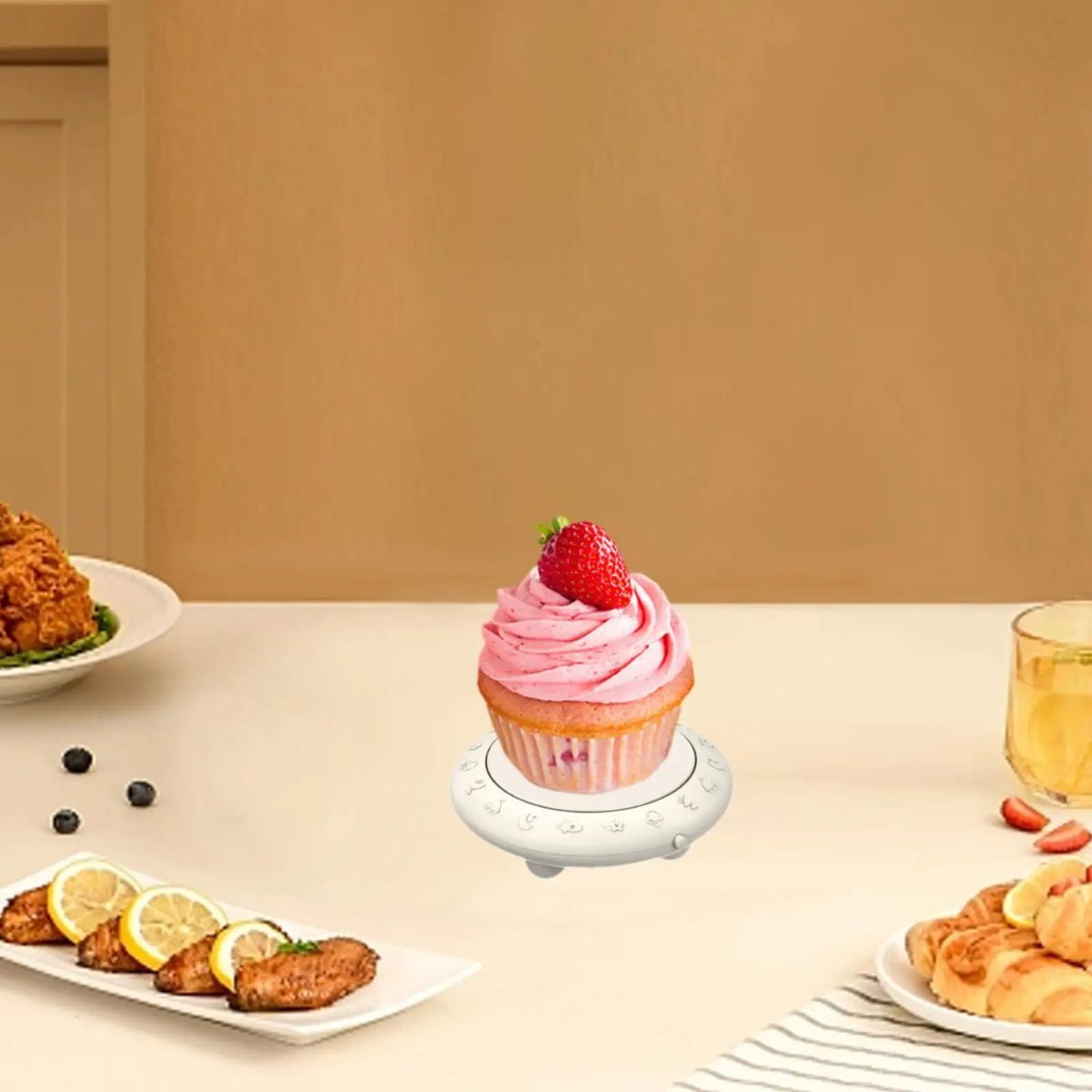 Cookie Cupcake Holder Supplies Pastries Dessert Display Automatic Rotating Plates for Kitchen Banquet Festival Parties Sushi Quake