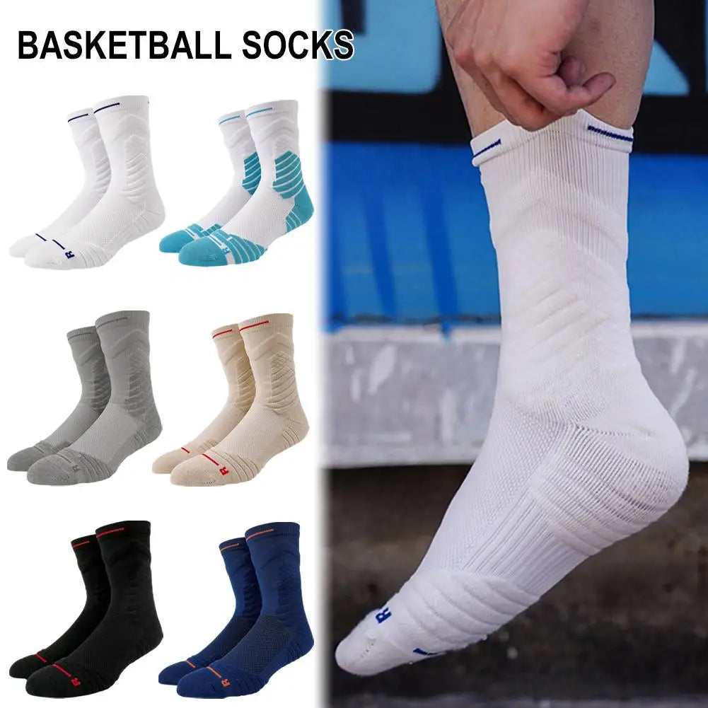 Basketball Socks Bullfighting 2.0 Men High Top Sports Towel Bottom Actual Combat Professional Long Tube Thick Running Socks Quake