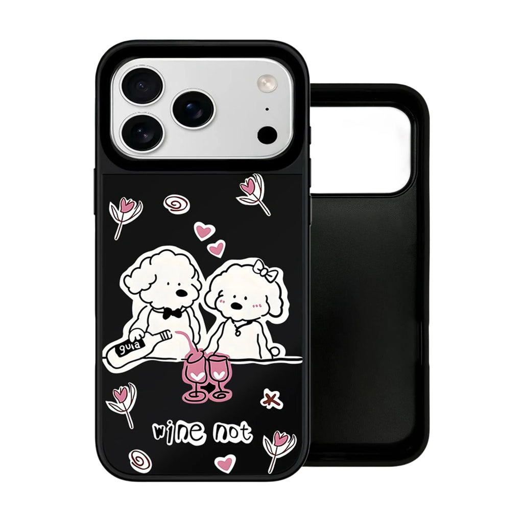 6090493 Mirror Surface Magnetic Phone Case Cover for IPhone 13 14 15 16 17 18 Pro Max Case Cartoon Quake