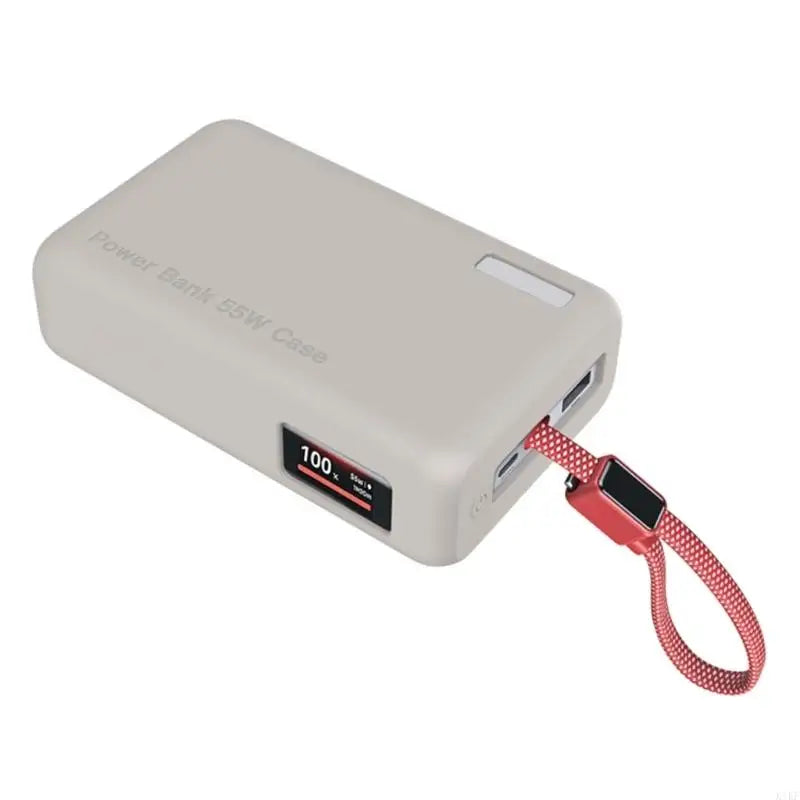 Soft Touches Powerbank Sleeve for 20000Mah 55W PB545 Powerbank Case, Protective Silicone Cover for Commuting K1KF Quake Gray CN