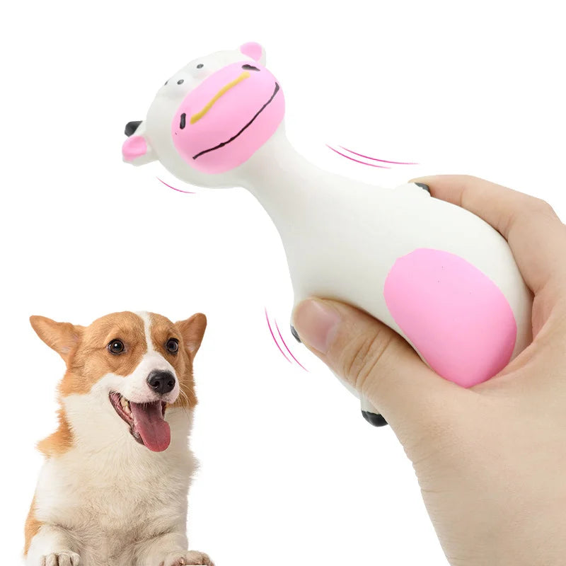 Soft Rubber Chew Toys Four Styles Squeaky Interactive Throwing Toys Cute Fun Pet Toys Quake