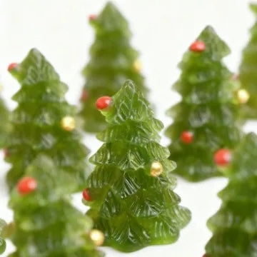 20Pcs Resin Fairy Garden Decor Craft Cabochon Change Color Christmas Tree Miniature Figurines DIY Dollhouse Desk Home Decoration Quake