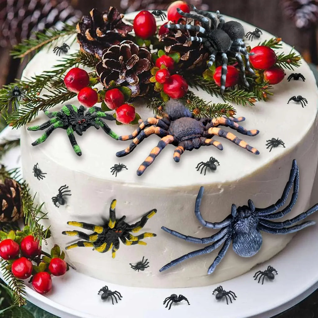 50/500pcs Horror Mini Black Spider Simulation Insects Toys Haunted House Spider Decor Supplies Halloween Home Party Decorations Quake