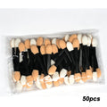 50Pcs Eyeshadow Applicators Disposable Eyeshadow Sponge Brush Double-Sided Eye Makeup Applicators Chrome Nail Powder Applicator Quake 50pcs