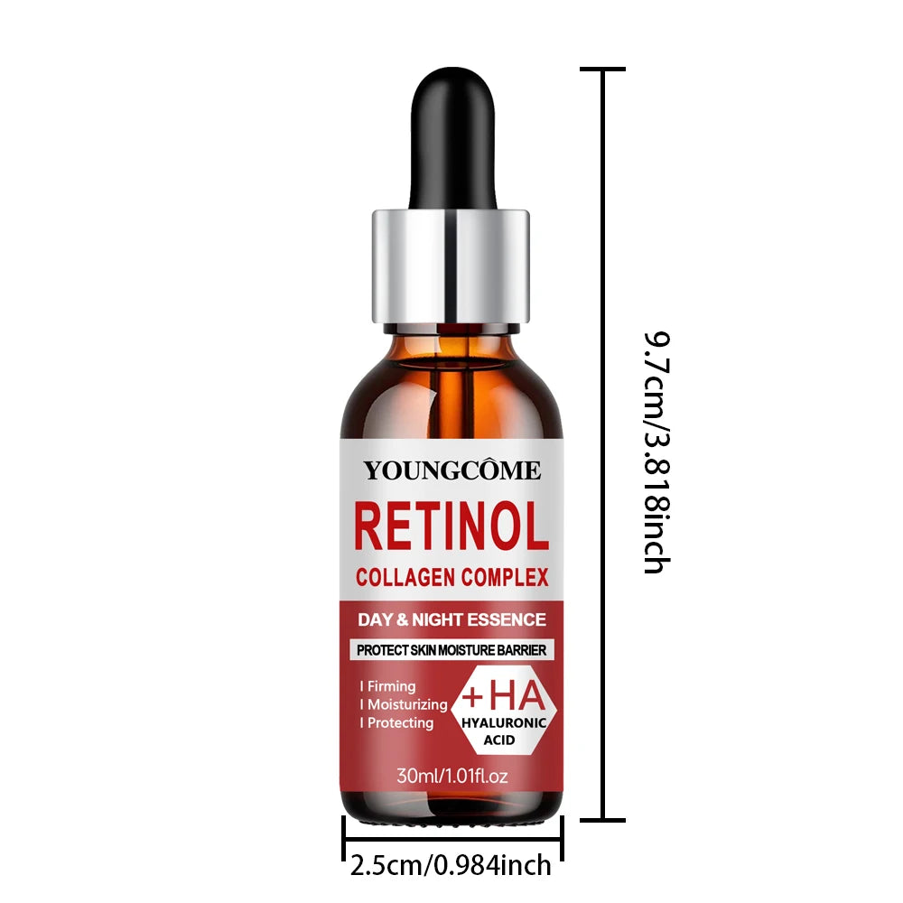 Retinol Day and Night Serum. Smooth Out Wrinkles. Deeply Moisturize the Skin Moisturizing Anti-Wrinkle Aging Shrinks Pores Quake 30ml