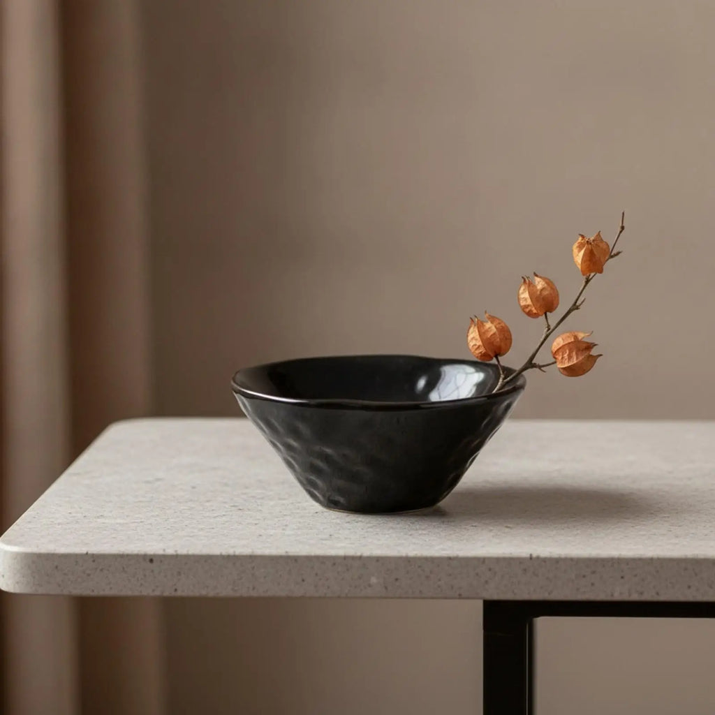Elegant Ceramic Flower Vase with Perforated Insert for Low Profile Bouquets Living Room Table Decor Quake