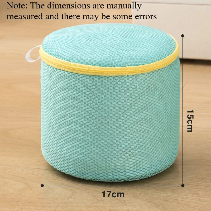 Round Anti-deform Bra Laundry Mesh Bag Special Washing Protector for Underwear Lingerie Household Washing Machine Accessory Quake A