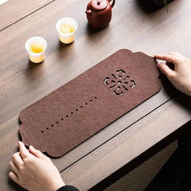 Waterproof Dry Bubble Mat Tea Mat Tea Seat Hollow Anti-scald Cup Mat Tea Tray Teapot Mat Quake