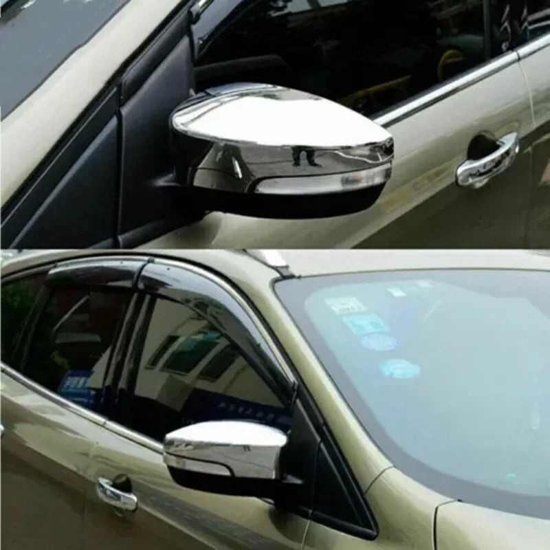 For Ford Kuga Escape 2013-2018 EcoSport Focus Car Sticker Rearview Side Mirror Cover Wing Cap Exterior Door Rear View Case Trim Quake