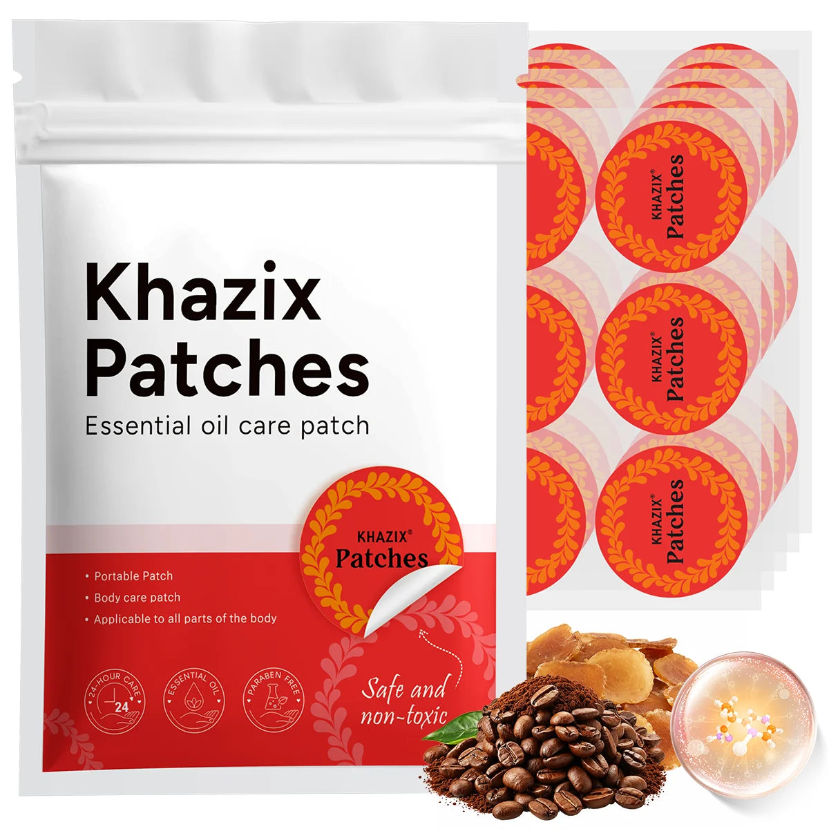 30Pcs Energy Patches Natural Ingredients Vegan Friendly Daily Energy Boost Patch Portable Body Stickers for Work Travel Sports Quake