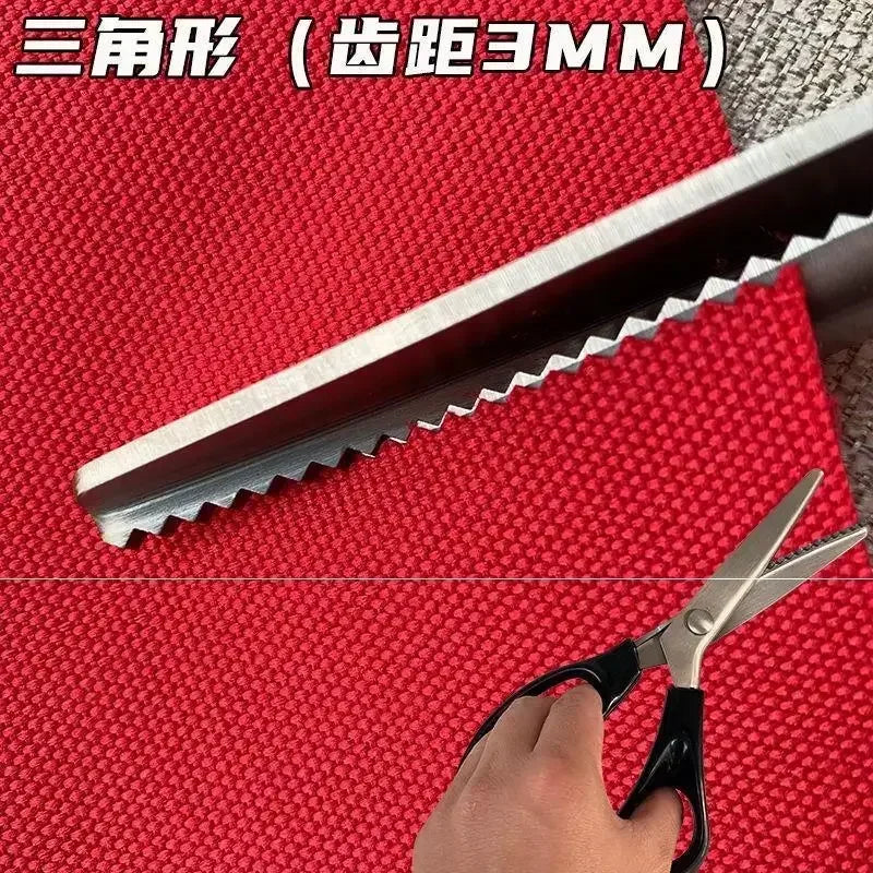 Professional Pinking Shears Stainless Steel Zig Zag Scissors for Fabric Sewing Dressmaking Quilting for Tailors Sewers DIY Quake Triangle 3mm