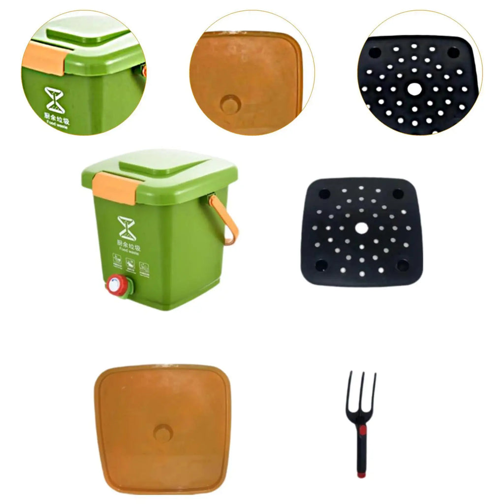 Kitchen Waste Compost Bucket Garbage Can Stronger Load Bearing Multifunction Quake