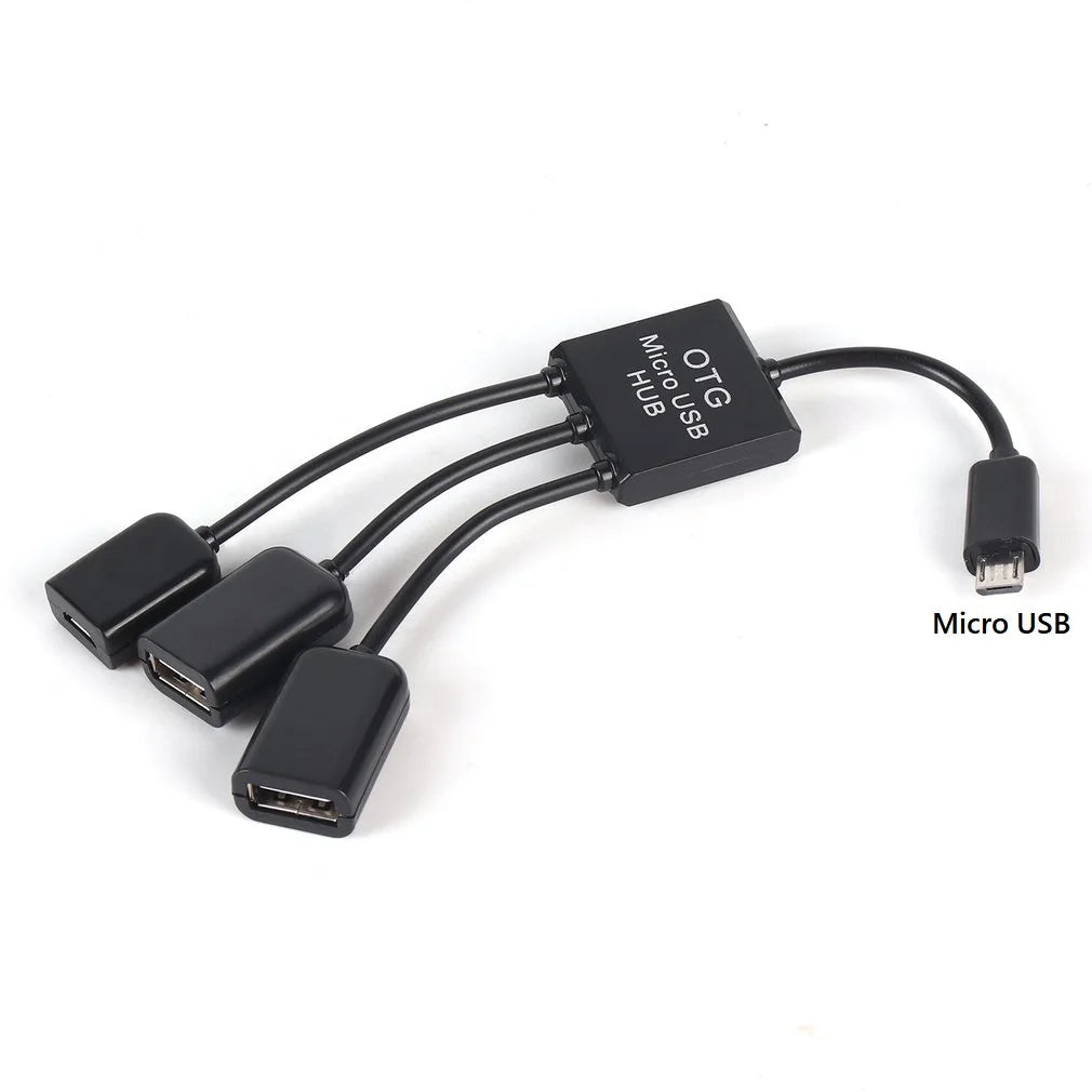 OTG 3/4 Port Micro USB Power Charging Hub Cable Spliter Connector Adapter For Smartphone Computer Tablet PC Data Wire Quake Micro USB
