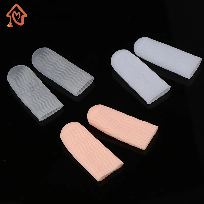 1 Pair Silicone Finger Protector Sleeve Cover Anti-cut Heat Resistant Finger Sleeves Great Cooking Kitchen Tools Quake