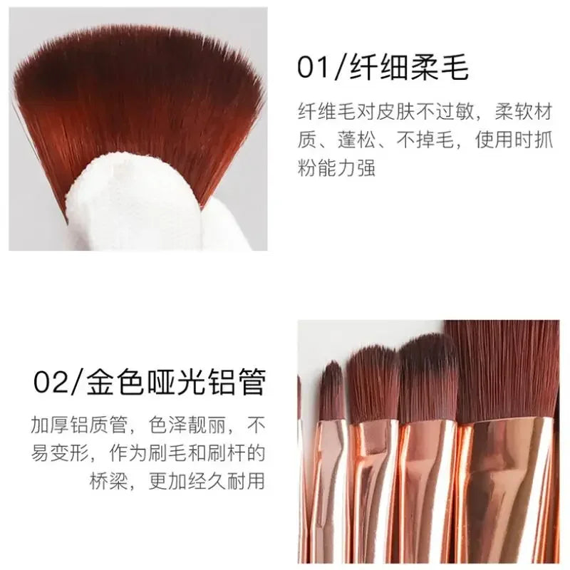 7pcs Makeup Brushes Set Foundation Makeup Brush Powder Blush Eyeshadow Lip Cosmetics Beauty Tool Kit with Box Quake