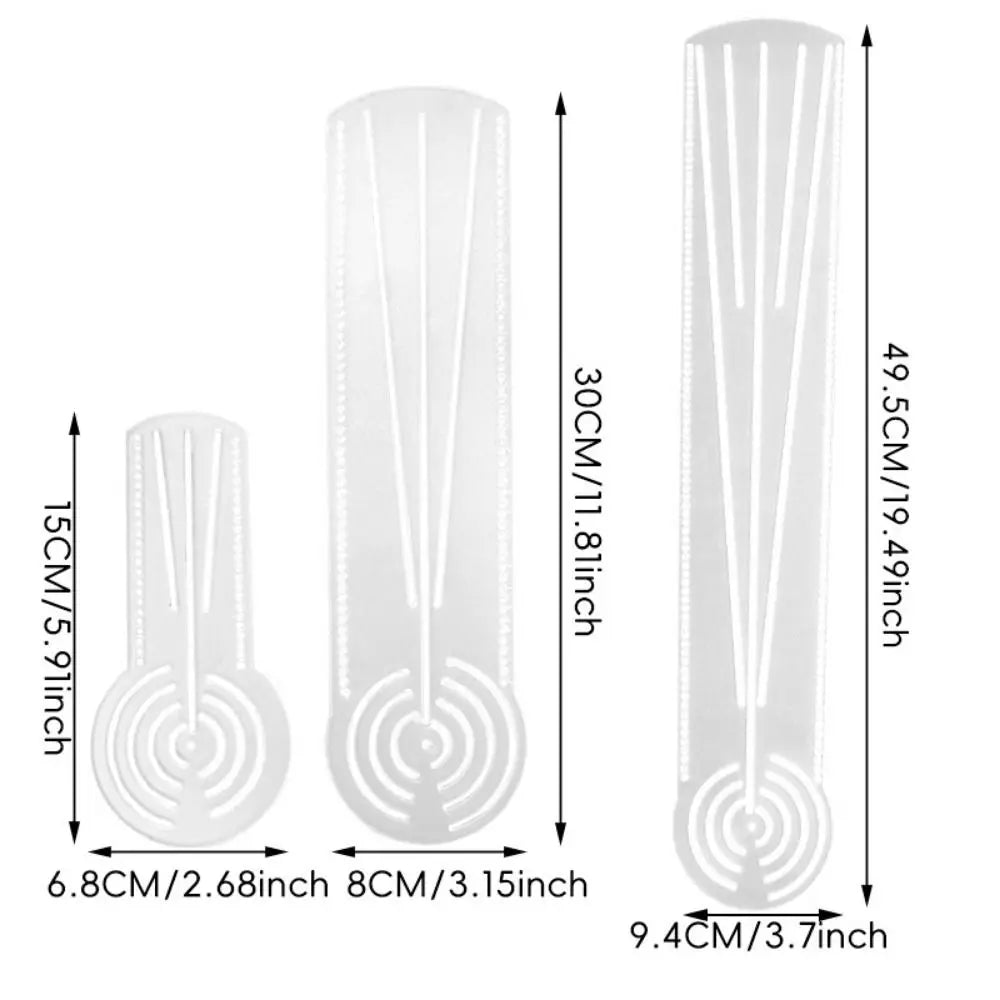 Multifunctional Mandala Drawing Template Acrylic Transparent Drawing Ruler Reusable Circular Arc Straight Line Drawing Tool Quake