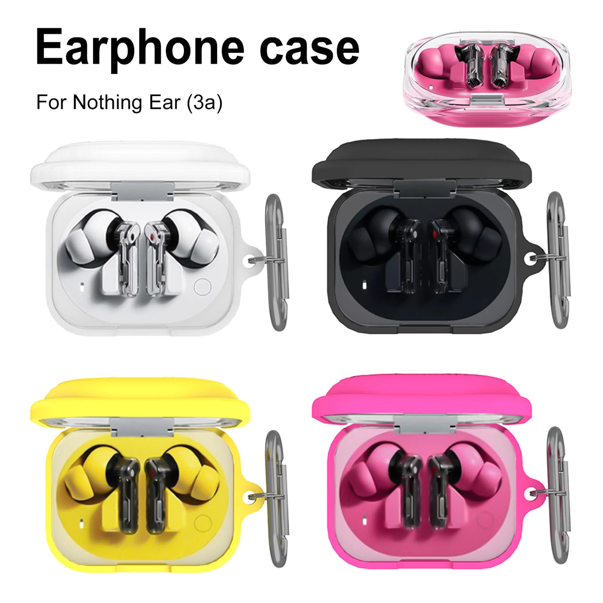For Nothing Ear 3a Earbuds Case Soft Silicone Protective Shell Shockproof and Dustproof Case Bluetooth Headphone Box Sleeve Quake