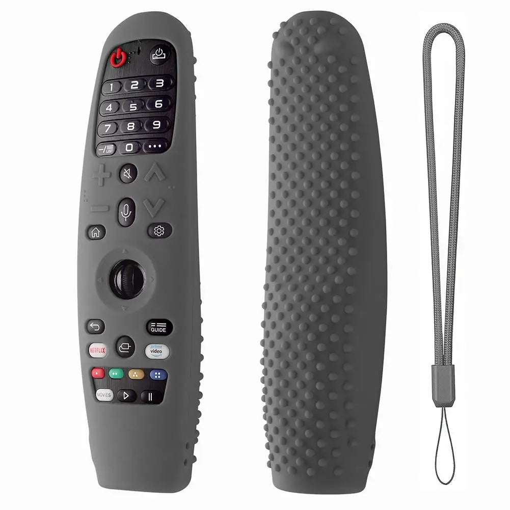 New For LG Smart TV AN-MR650A600 20GA 19BA Remote Control Case Soft Silicone Protective Cover Compatible Replacement Accessories Quake dark grey