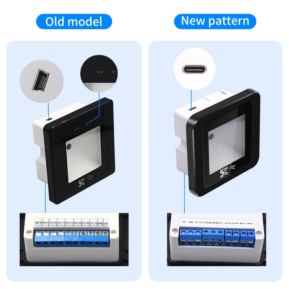 Embedded QR Code Reader Module 1D 2D QR Code Scanning Reader USB TTL RS232 Wiegand Interface Fast Scan Barcode QR Code Scanner Quake