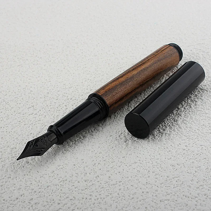 Mini Wood Business Office Student School Stationery Supplies EF 0.38mm Nib Fountain Pen School Supplies Stationery Quake