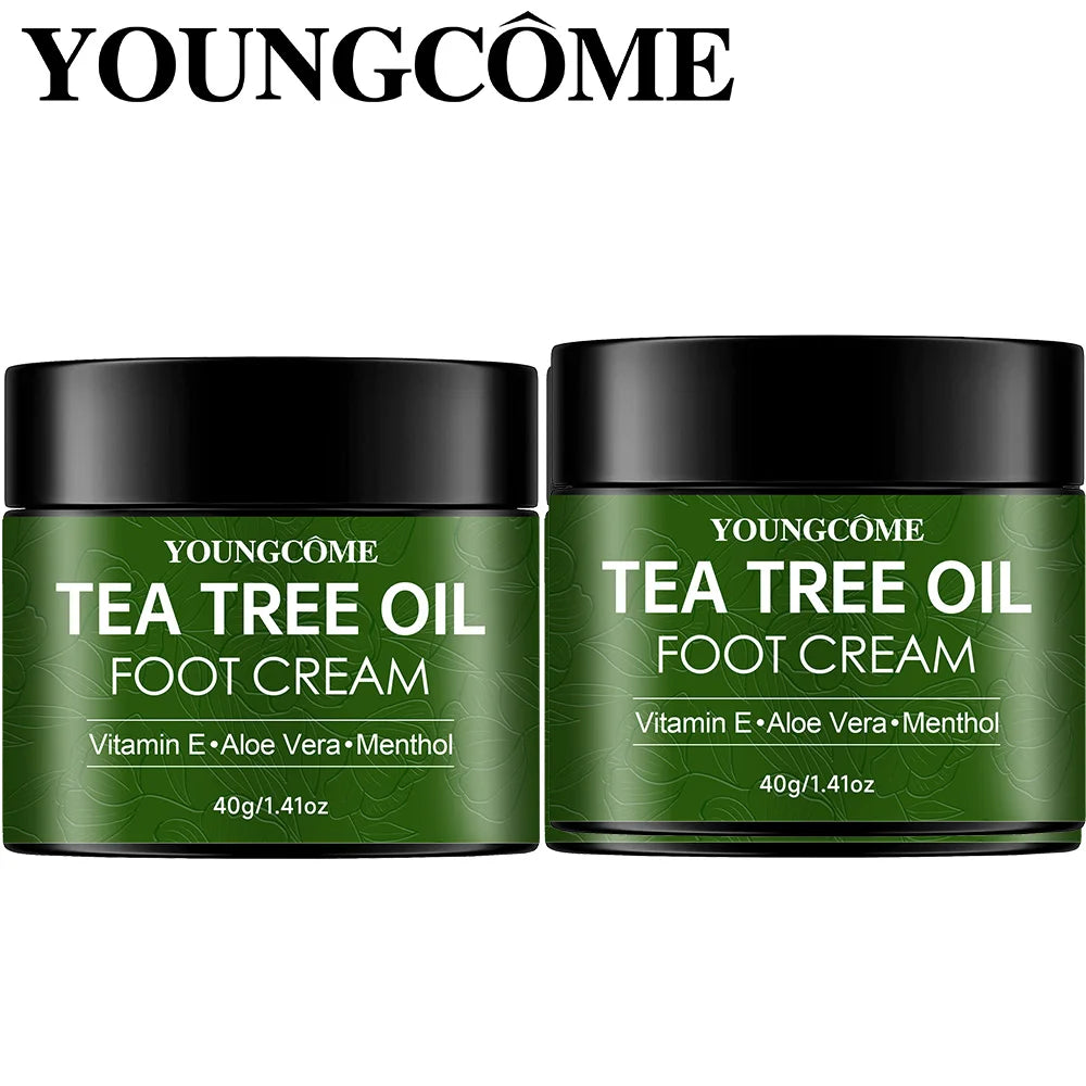 Tea Tree Oil Foot Cream Improves Skin Roughness Softens Cracked Feet Exfoliating Foot Care Solution Moisturization Quake