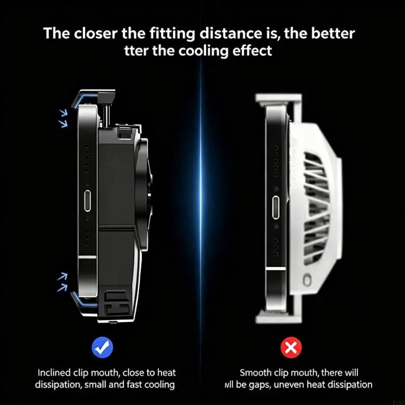 Semiconductor Phone Coolers With Temperature Display Rapid Cooling For 73-104Mm Width Gaming Phones K1KF Quake